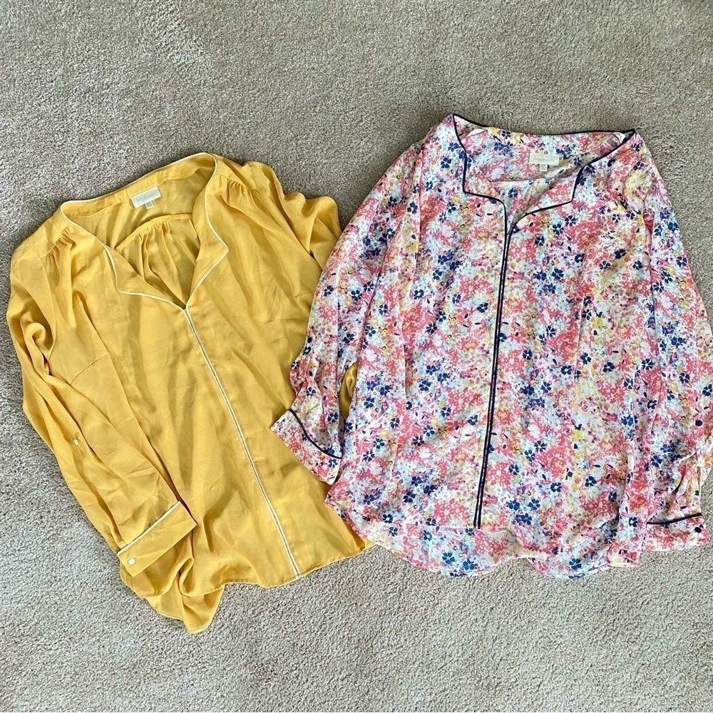 Modcloth | Women's Set of Two Flowy Long Sleeve Tops Size 2X